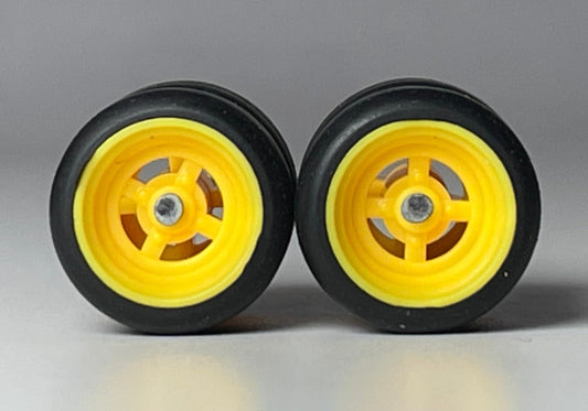 Yellow 4 Spoke Real Rider Wheels