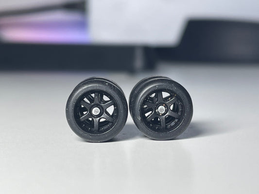 Black 6 Spoke Real Rider Wheels